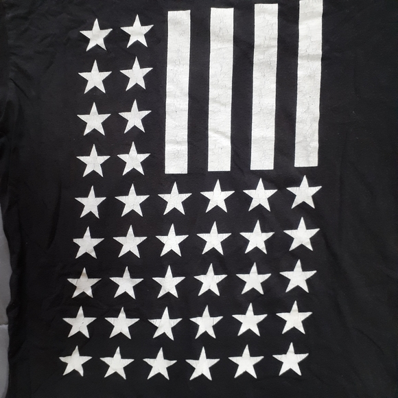 Distressed Black & White American Flag Shirt - Picture 2 of 6